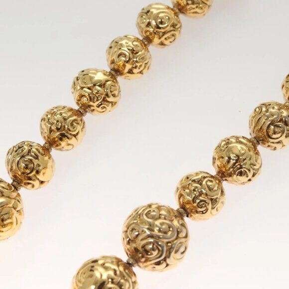 SAINT LAURENT Necklace Metal Gold Auth - Picture 7 of 14